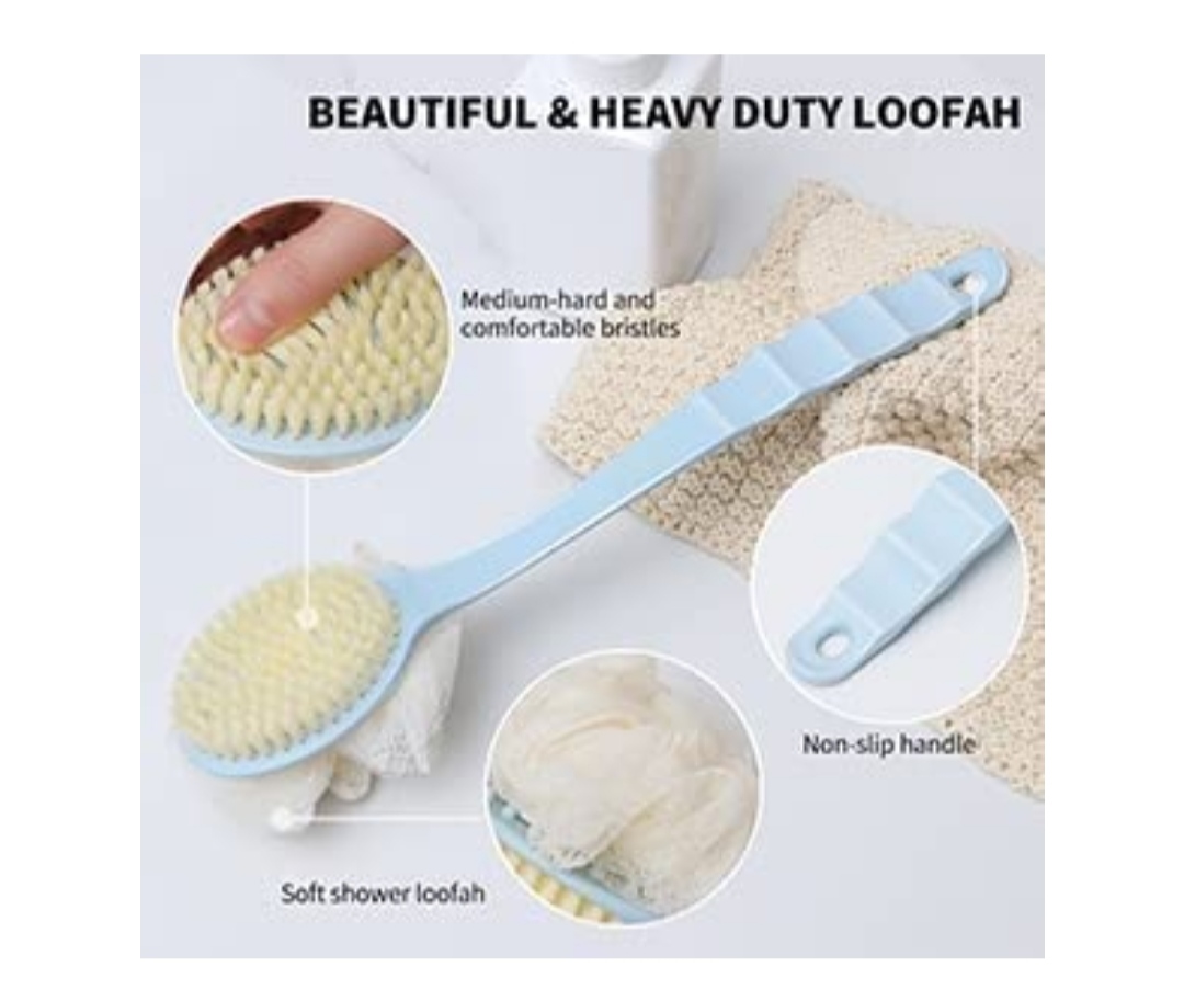 Two in one bath brush with scrub - Image 4