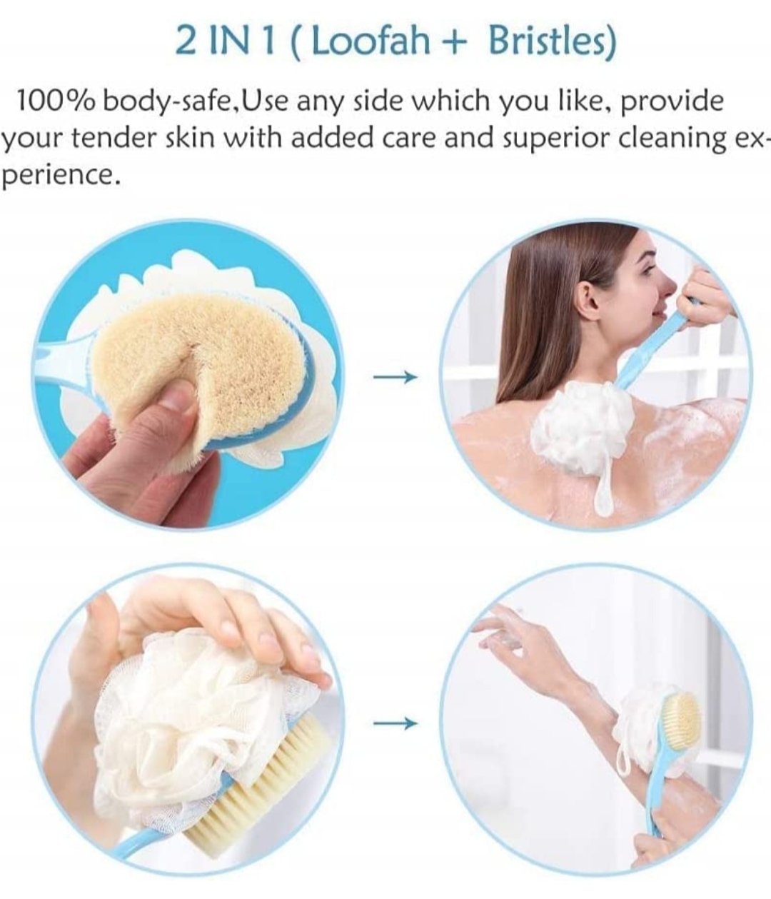 Two in one bath brush with scrub - Image 3