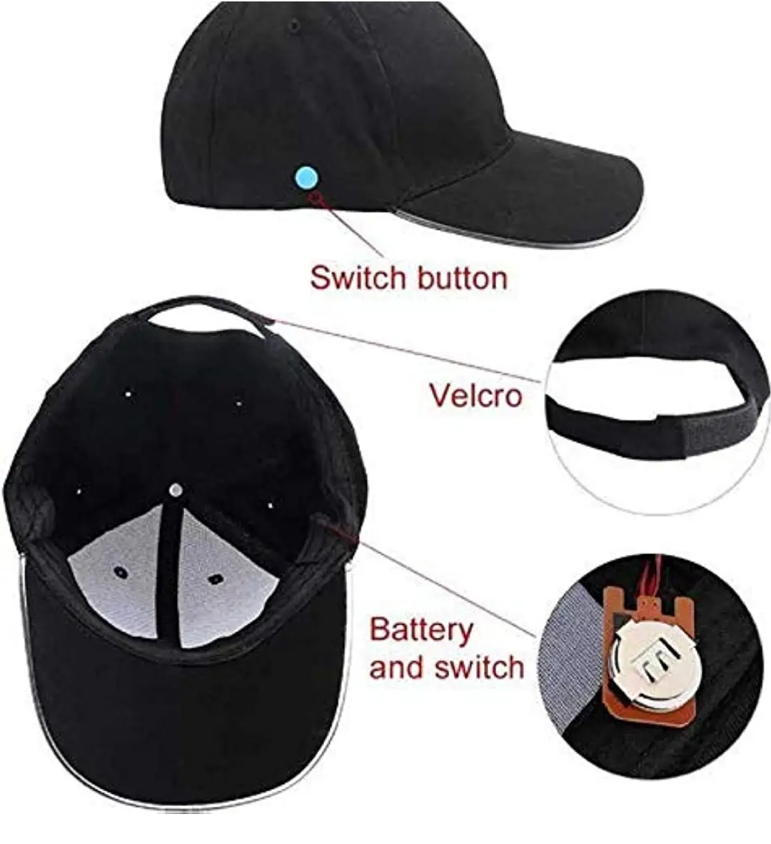 LED Light Party Glowing Caps - Image 3